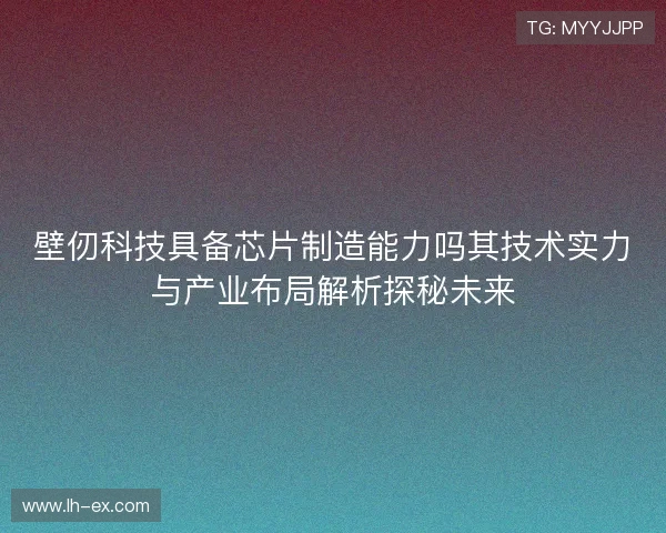 壁仞科技具备芯片制造能力吗其技术实力与产业布局解析探秘未来